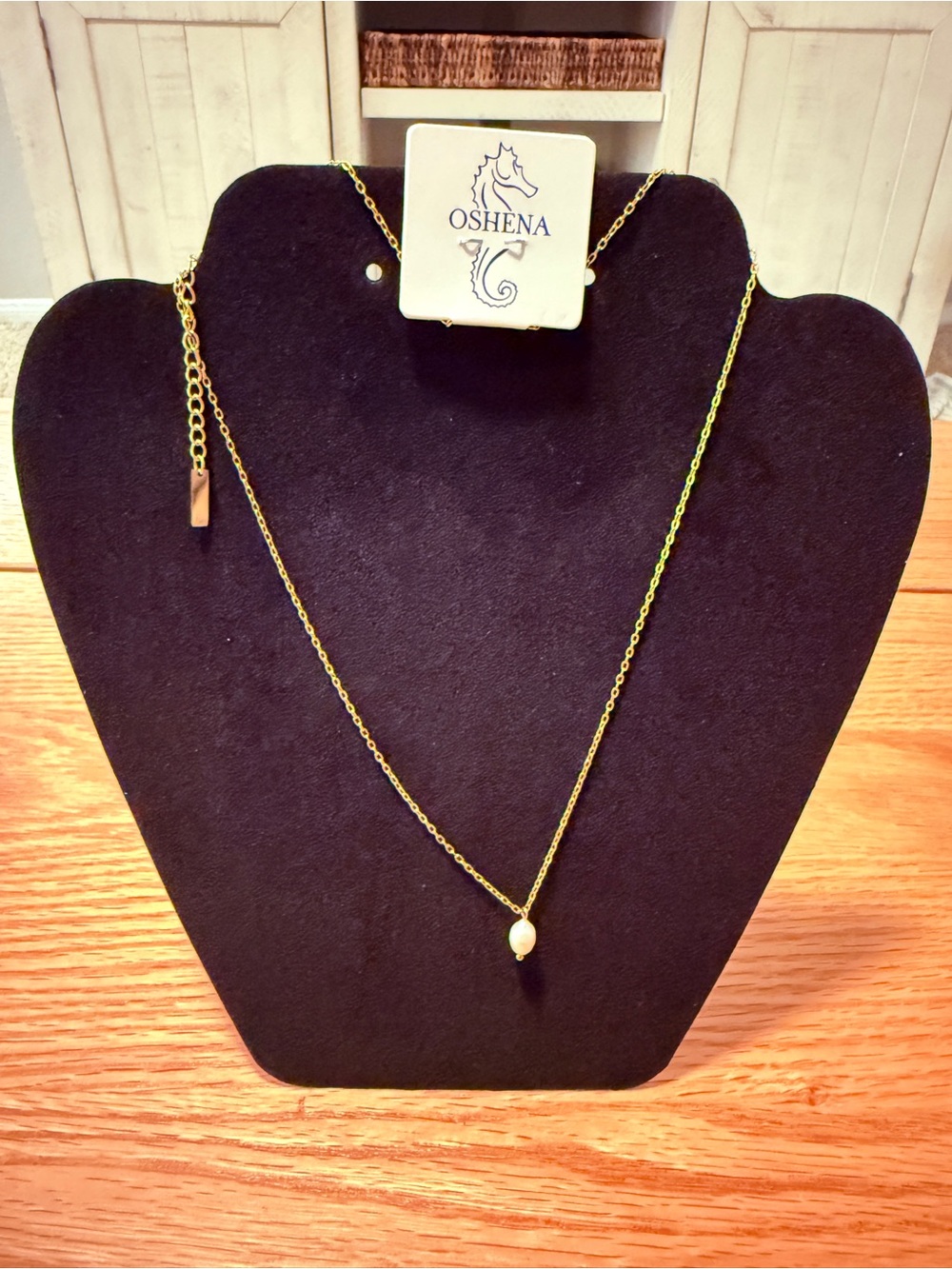 NWT Oshena 18K PVD Freshwater Pearl Necklace